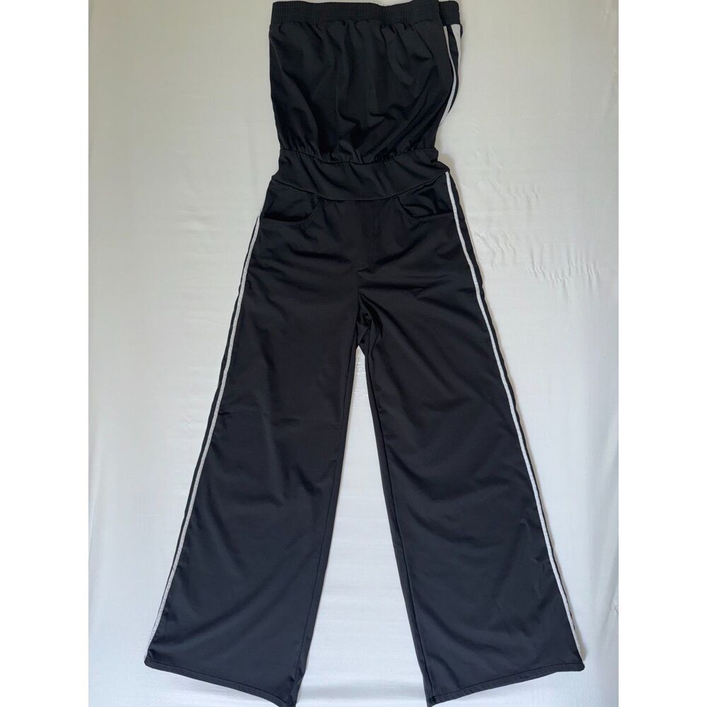 Halara SoftlyZero Tube Top Jumpsuit | Stripes | Size Unknown